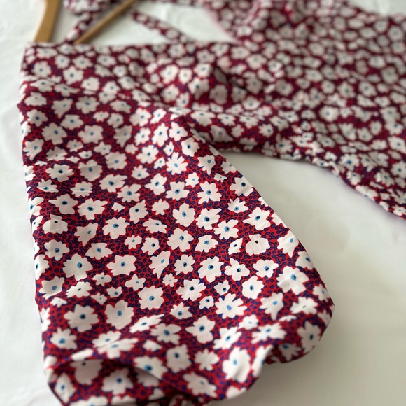 New Topshop RedDaisy Mini Floral Summer Dress Size 4 - Picture 6 of 7